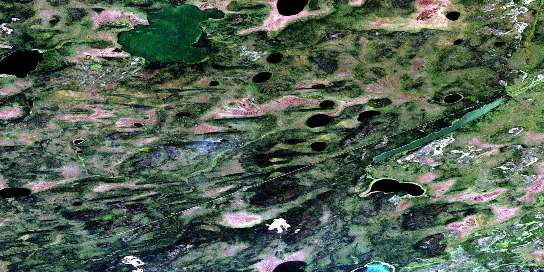 Dyce Lake Satellite Map 063K08 at 1:50,000 scale - National Topographic System of Canada (NTS) - Orthophoto