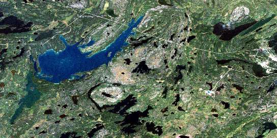 File Lake Satellite Map 063K16 at 1:50,000 scale - National Topographic System of Canada (NTS) - Orthophoto