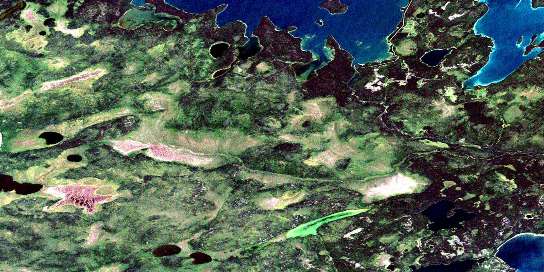 Air photo: Leonard Lake Satellite Image map 063L08 at 1:50,000 Scale