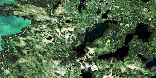 Limestone Lake Satellite Map 063L11 at 1:50,000 scale - National Topographic System of Canada (NTS) - Orthophoto