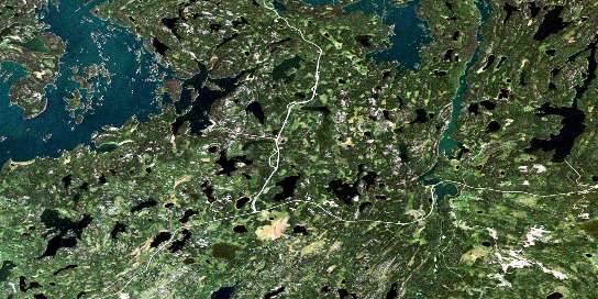 Birch Portage Satellite Map 063L15 at 1:50,000 scale - National Topographic System of Canada (NTS) - Orthophoto