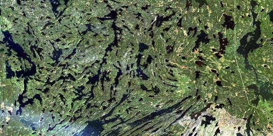 Attitti Lake Satellite Map 063M01 at 1:50,000 scale - National Topographic System of Canada (NTS) - Orthophoto