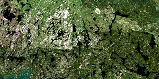Marchel Lake Satellite Map 063M07 at 1:50,000 scale - National Topographic System of Canada (NTS) - Orthophoto