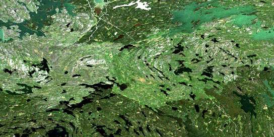 Nemei Lake Satellite Map 063M08 at 1:50,000 scale - National Topographic System of Canada (NTS) - Orthophoto