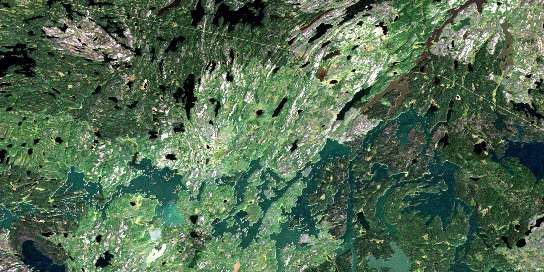 Wintego Lake Satellite Map 063M10 at 1:50,000 scale - National Topographic System of Canada (NTS) - Orthophoto