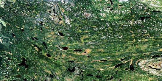 Nightingale Lake Satellite Map 063N01 at 1:50,000 scale - National Topographic System of Canada (NTS) - Orthophoto
