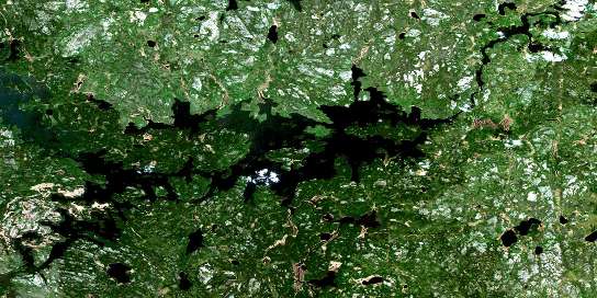 Burntwood Lake Satellite Map 063N08 at 1:50,000 scale - National Topographic System of Canada (NTS) - Orthophoto