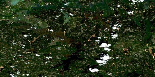 Flatrock Lake Satellite Map 063N10 at 1:50,000 scale - National Topographic System of Canada (NTS) - Orthophoto