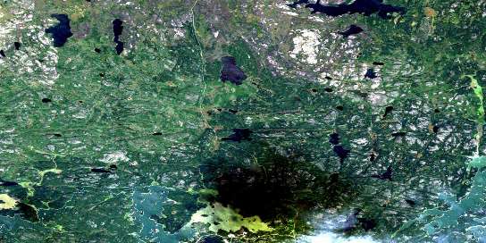 Air photo: Llama Lake Satellite Image map 063N14 at 1:50,000 Scale