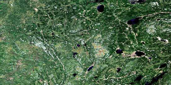 Tullibee Lake Satellite Map 063O07 at 1:50,000 scale - National Topographic System of Canada (NTS) - Orthophoto