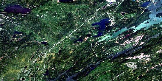 Hambone Lake Satellite Map 063O08 at 1:50,000 scale - National Topographic System of Canada (NTS) - Orthophoto