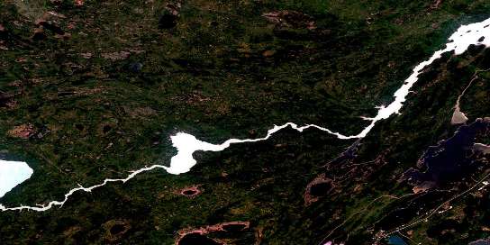 Ospwagan Lake Satellite Map 063O09 at 1:50,000 scale - National Topographic System of Canada (NTS) - Orthophoto