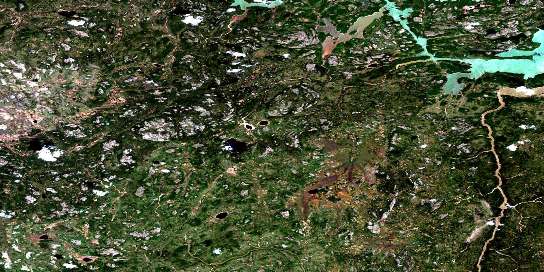 Apeganau River Satellite Map 063O11 at 1:50,000 scale - National Topographic System of Canada (NTS) - Orthophoto