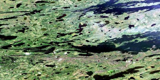 Allbright Lake Satellite Map 063P01 at 1:50,000 scale - National Topographic System of Canada (NTS) - Orthophoto