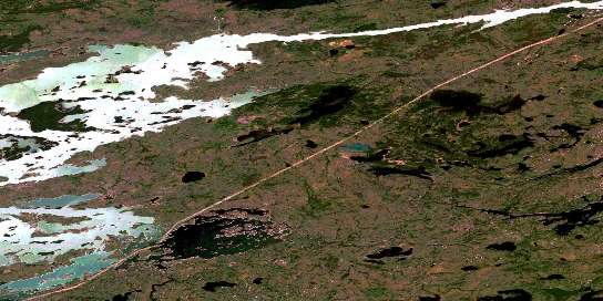 Air photo: Bulger Lake Satellite Image map 063P03 at 1:50,000 Scale