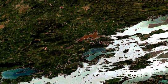 Mustekapau Lake Satellite Map 063P04 at 1:50,000 scale - National Topographic System of Canada (NTS) - Orthophoto
