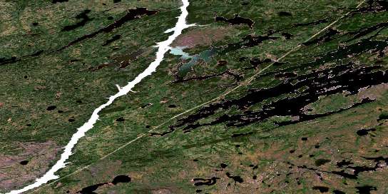 German Lake Satellite Map 063P07 at 1:50,000 scale - National Topographic System of Canada (NTS) - Orthophoto