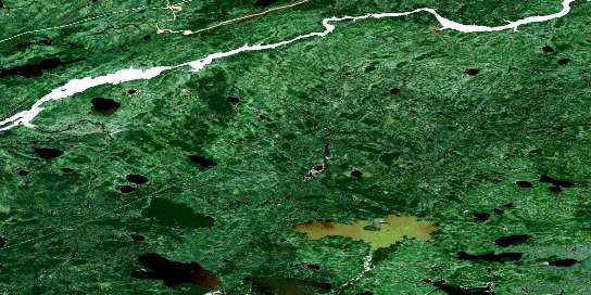 Air photo: Begg Lake Satellite Image map 063P14 at 1:50,000 Scale