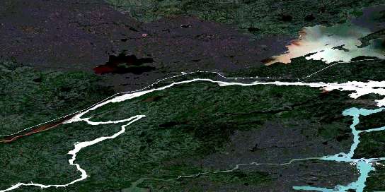 Assean Lake Satellite Map 064A02 at 1:50,000 scale - National Topographic System of Canada (NTS) - Orthophoto