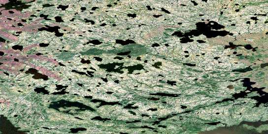 Caldwell Lake Satellite Map 064A10 at 1:50,000 scale - National Topographic System of Canada (NTS) - Orthophoto