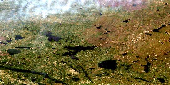 Air photo: Livingston Lake Satellite Image map 064B07 at 1:50,000 Scale