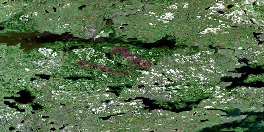 Air photo: Broughton Lake Satellite Image map 064B09 at 1:50,000 Scale