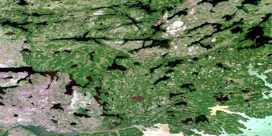 Fraser Lake Satellite Map 064B13 at 1:50,000 scale - National Topographic System of Canada (NTS) - Orthophoto