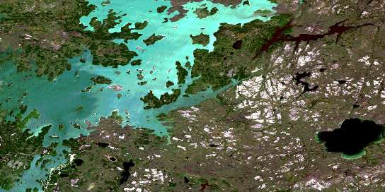 Air photo: Cousins Lake Satellite Image map 064B15 at 1:50,000 Scale