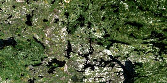 Mcknight Lake Satellite Map 064C03 at 1:50,000 scale - National Topographic System of Canada (NTS) - Orthophoto