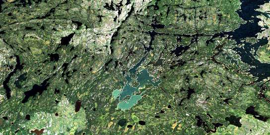 Mccallum Lake Satellite Map 064C04 at 1:50,000 scale - National Topographic System of Canada (NTS) - Orthophoto