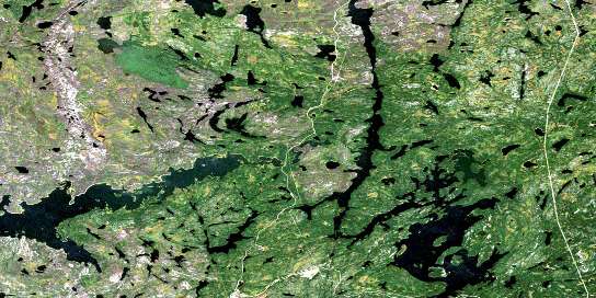 Kadeniuk Lake Satellite Map 064C06 at 1:50,000 scale - National Topographic System of Canada (NTS) - Orthophoto