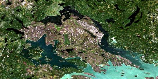 Air photo: Watt Lake Satellite Image map 064C07 at 1:50,000 Scale