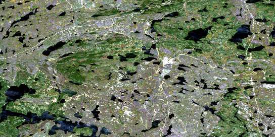 Mcgavock Lake Satellite Map 064C11 at 1:50,000 scale - National Topographic System of Canada (NTS) - Orthophoto
