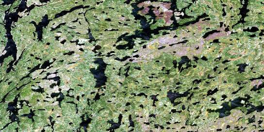 Mcmillan Lake Satellite Map 064C13 at 1:50,000 scale - National Topographic System of Canada (NTS) - Orthophoto