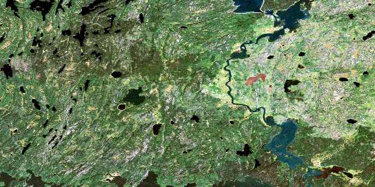 Royal Lake Satellite Map 064D03 at 1:50,000 scale - National Topographic System of Canada (NTS) - Orthophoto