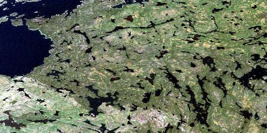 Finlayson Lake Satellite Map 064D07 at 1:50,000 scale - National Topographic System of Canada (NTS) - Orthophoto