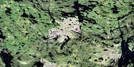 Kyaska Lake Satellite Map 064D08 at 1:50,000 scale - National Topographic System of Canada (NTS) - Orthophoto