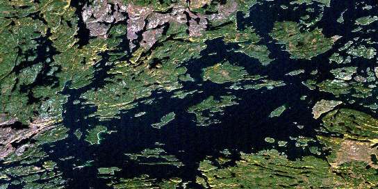 Milton Island Satellite Map 064D10 at 1:50,000 scale - National Topographic System of Canada (NTS) - Orthophoto