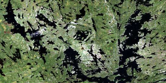 Ghana Lake Satellite Map 064D11 at 1:50,000 scale - National Topographic System of Canada (NTS) - Orthophoto