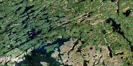Macoun Lake Satellite Map 064D12 at 1:50,000 scale - National Topographic System of Canada (NTS) - Orthophoto