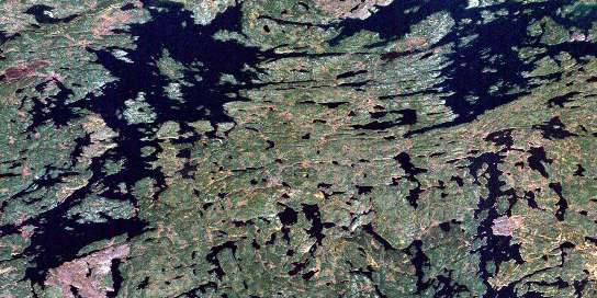 Oliver Lake Satellite Map 064D14 at 1:50,000 scale - National Topographic System of Canada (NTS) - Orthophoto
