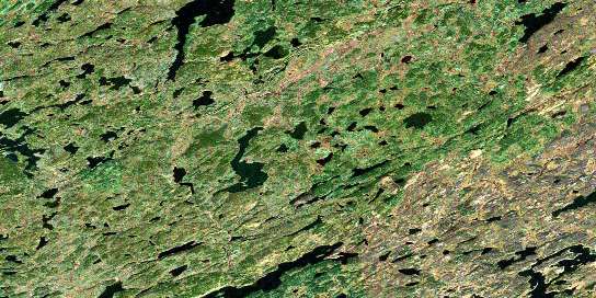 Rutherford Lake Satellite Map 064E06 at 1:50,000 scale - National Topographic System of Canada (NTS) - Orthophoto