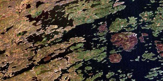 Bedford Island Satellite Map 064E07 at 1:50,000 scale - National Topographic System of Canada (NTS) - Orthophoto