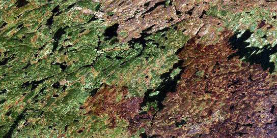 Reynolds Lake Satellite Map 064E15 at 1:50,000 scale - National Topographic System of Canada (NTS) - Orthophoto