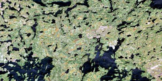 Goldsand Lake Satellite Map 064F03 at 1:50,000 scale - National Topographic System of Canada (NTS) - Orthophoto