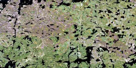 Carswell Lake Satellite Map 064F04 at 1:50,000 scale - National Topographic System of Canada (NTS) - Orthophoto