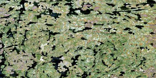 Brisebois Lake Satellite Map 064F07 at 1:50,000 scale - National Topographic System of Canada (NTS) - Orthophoto