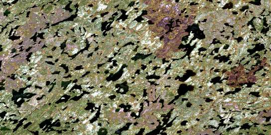 Abram Lake Satellite Map 064F14 at 1:50,000 scale - National Topographic System of Canada (NTS) - Orthophoto