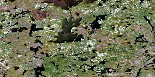 Air photo: Kustra Lake Satellite Image map 064F16 at 1:50,000 Scale