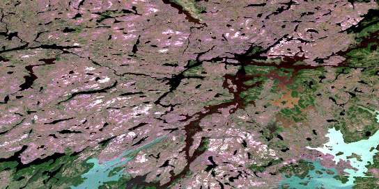 Mulcahy Lake Satellite Map 064G03 at 1:50,000 scale - National Topographic System of Canada (NTS) - Orthophoto
